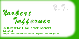 norbert tafferner business card